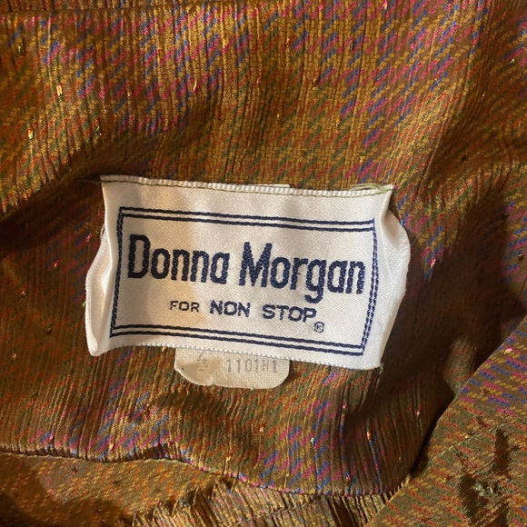 Vintage Donna Morgan For Non Stop Brown Midi Dress - Picture 7 of 12